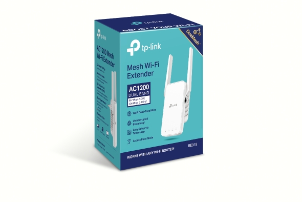 Повторитель беспроводного сигнала TP-Link RE315 AC1200 10/100BASE-TX белый