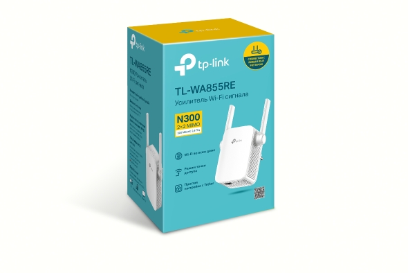 Повторитель беспроводного сигнала TP-Link TL-WA855RE N300 10/100BASE-TX белый