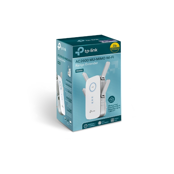 Повторитель беспроводного сигнала TP-Link RE650 AC2600 10/100/1000BASE-TX белый